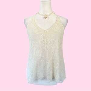 White Lace Halter Top
